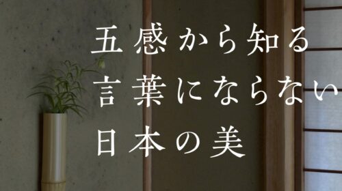 【インタビュー動画】「五感から知る言葉にならない日本の美」第4回　